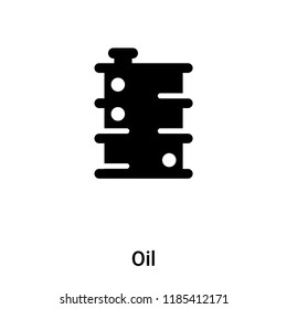 Oil icon vector isolated on white background, logo concept of Oil sign on transparent background, filled black symbol