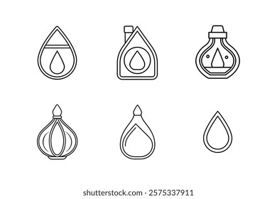 oil icon vector line art illustration