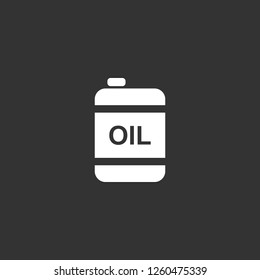 oil icon vector. oil sign on black background. oil icon for web and app