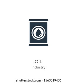 Oil icon vector. Trendy flat oil icon from industry collection isolated on white background. Vector illustration can be used for web and mobile graphic design, logo, eps10