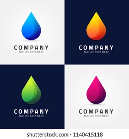 Oil Icon, Water Symbol, Liquid Logo Template Design