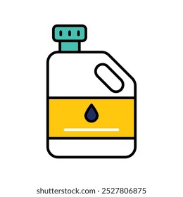 Icono de aceite con fondo blanco Vector Ilustración de stock