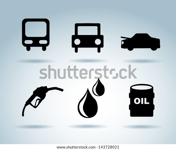 oil icons\
over blue background vector\
illustration