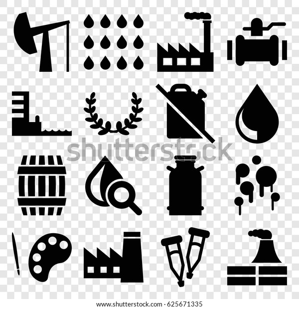 Oil Icons Set Set 16 Oil Stock Image Download Now