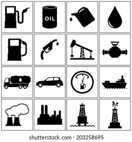 Oil Icons Set