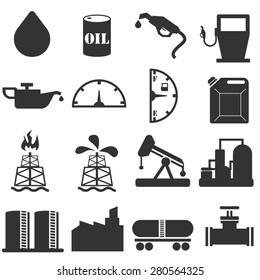 oil icons set