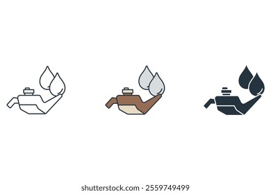 oil icons  symbol vector elements for infographic web