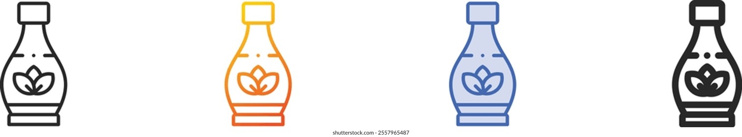 oil icon.Thin Linear, Gradient, Blue Stroke and bold Style Design Isolated On White Background