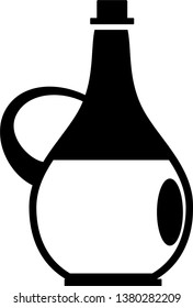 Oil illustration in flat, black and white minimal style