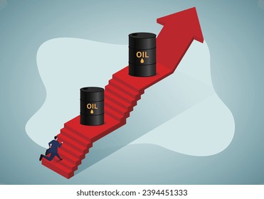 El petróleo subió en el precio. Aumento del precio del combustible o la energía