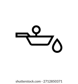 Icono de indicador de aceite Un símbolo para el cambio de aceite del motor y el servicio de mantenimiento automotriz