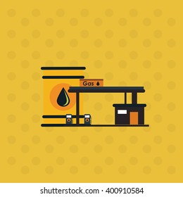 Oil industry and barrel design, vector illustration