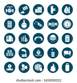 Oil industry block and flat style icon set design, Gas energy fuel technology power industrial production and petroleum theme Vector illustration