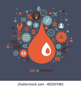 Oil industry concept design on clean background,vector