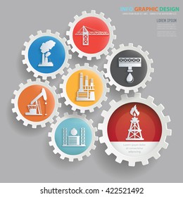 Oil industry concept design on clean background,vector