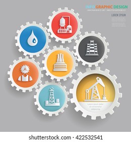 Oil industry concept design on clean background,vector