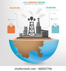 Oil Industry concept design,info graphic,clean vector