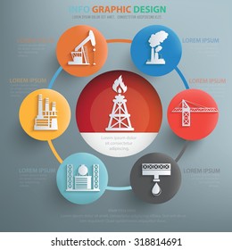 Oil industry concept design,info graphic,vector