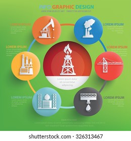Oil industry concept design,info graphic,vector