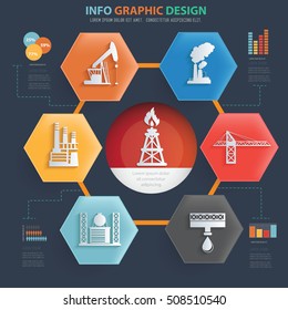 
Oil industry concept design,info graphic,vector