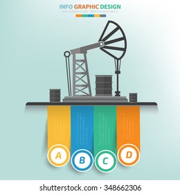 Oil Industry concept and label for text,info graphics design,clean vector