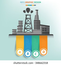 Oil Industry concept and label for text,info graphics design,clean vector