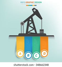 Oil Industry concept and label for text,info graphics design,clean vector