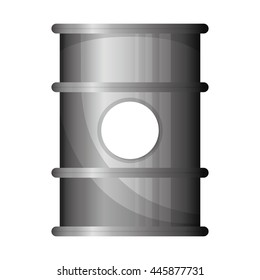 Oil industry concept represented by barrel icon. isolated and flat illustration 