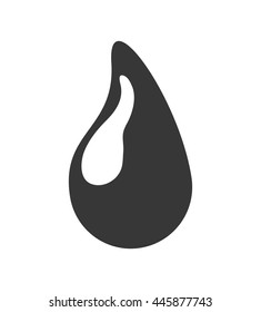 Oil industry concept represented by black drop icon. isolated and flat illustration 