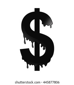 Oil industry concept represented by money icon. isolated and flat illustration 