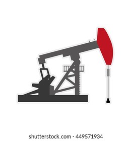 Oil industry concept represented by Oil pump icon. Isolated and flat illustration 