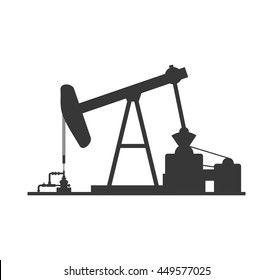 Oil industry concept represented by Oil pump icon. Isolated and flat illustration 