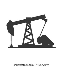 Oil industry concept represented by Oil pump icon. Isolated and flat illustration 