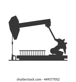 Oil industry concept represented by Oil pump icon. Isolated and flat illustration 