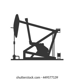 Oil industry concept represented by Oil pump icon. Isolated and flat illustration 