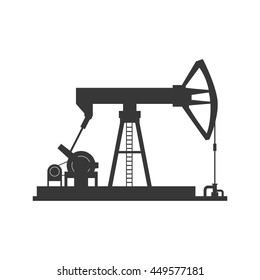 Oil industry concept represented by Oil pump icon. Isolated and flat illustration 