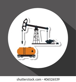 Oil industry and container design, vector illustration