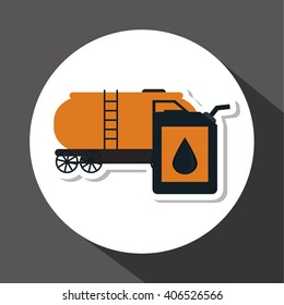 Oil industry and container design, vector illustration