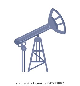 Oil Industry Derrick Equipment as Oil Well Vector Illustration