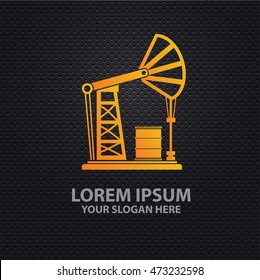 Oil industry design on dark background,vector