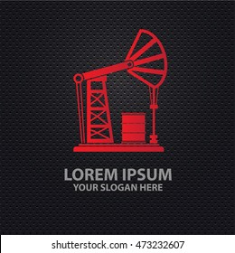 Oil industry design on dark background,vector