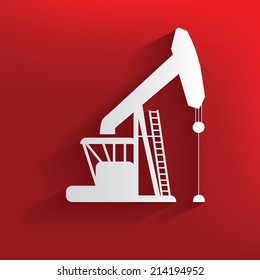 Oil industry design on red background,clean vector
