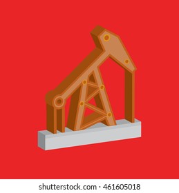 Oil Industry design on red background,vector