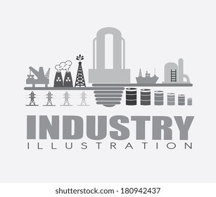 oil industry design over gray background vector illustration 