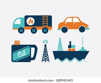 oil industry design over gray background vector illustration 