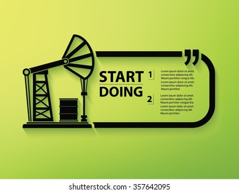 Oil Industry Design and text box,vector