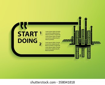 Oil industry Design and text box,vector