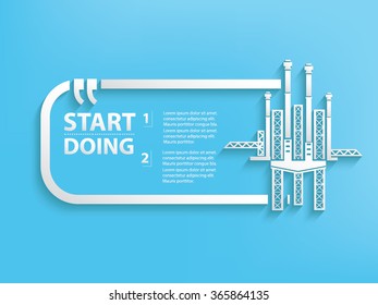 
Oil Industry Design and text box,vector