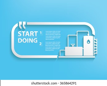 
Oil Industry Design and text box,vector