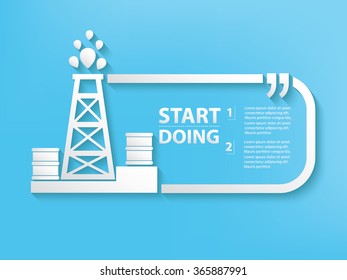 
Oil Industry Design and text box,vector